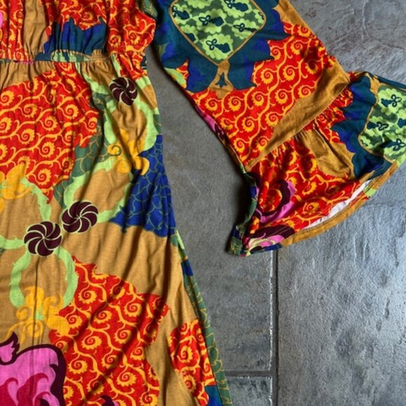 Voom by Joy Han Bohemian-Style Off-the-Shoulder Dress Women's Size Large 8-10 - Picture 5 of 10